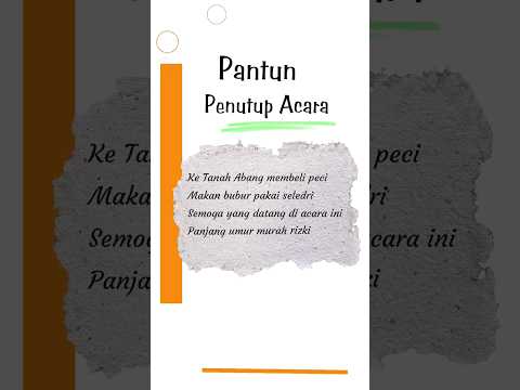 Pantun penutup acara