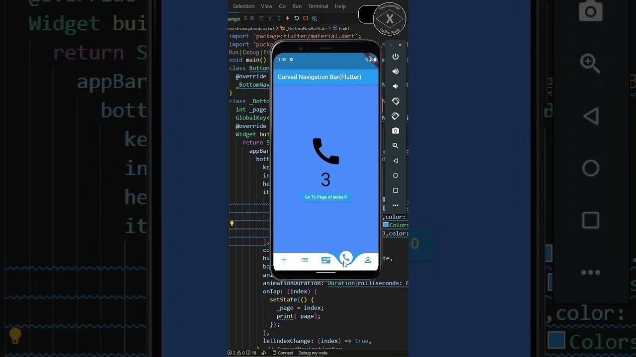 Flutter Curved Bottom Navigation Bar Tutorial