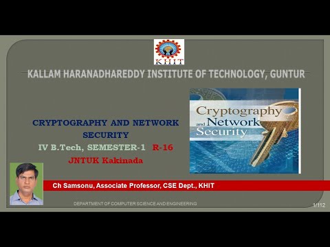 CRYPTOGRAPHY AND NETWORK SECURITY - UNIT-1 (DAY1)