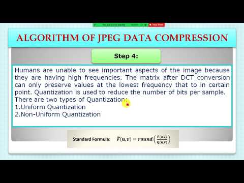 ALGORITHM OF JPEG DATA COMPRESSION