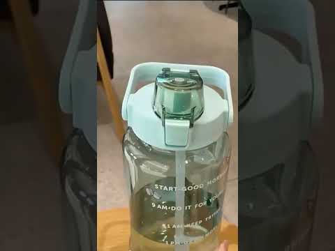 Water Bottle 2L Large Capacity Sports Bottle With Time Marker Straw Cup Portable Travel Bottles