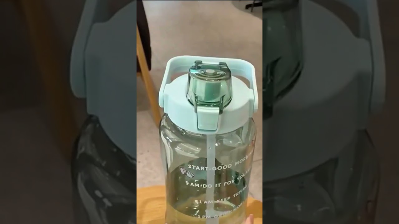 Stay Hydrated on the Go! 2L Large Capacity Sports Water Bottle with Time Marker ⏱️