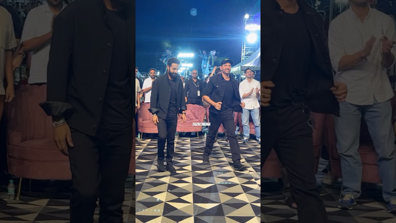 Epic Entrance! Jr NTR & Hrithik Roshan Steal the Show at WAR 2 π₯