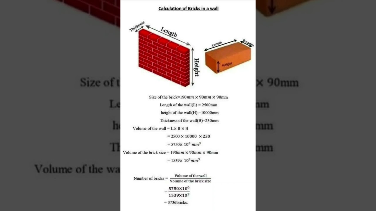 How to Easily Calculate Bricks Needed for Your Wall 🧱 | Construction Tips