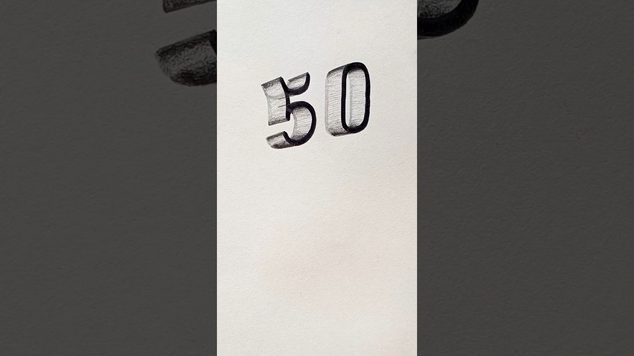 3D Drawing Numbers - Trick Art 🎨