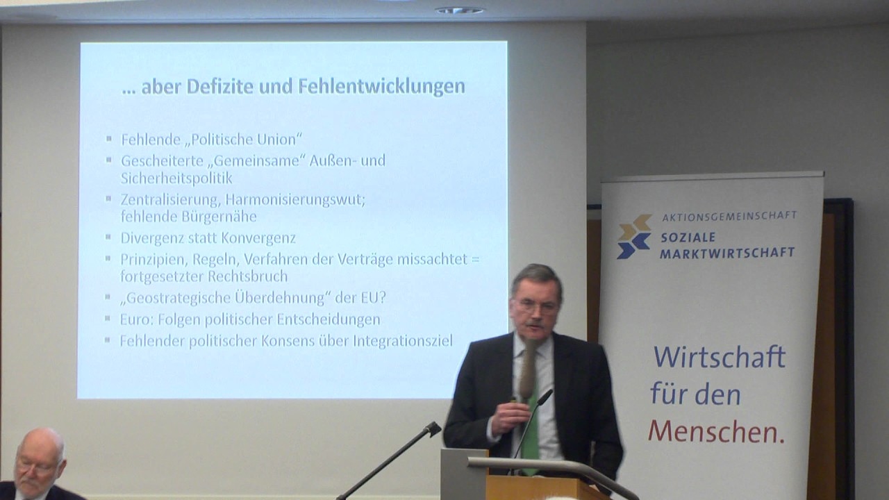 Die Zukunft der EU: Ein Vortrag von Prof. Dr. Jürgen Stark