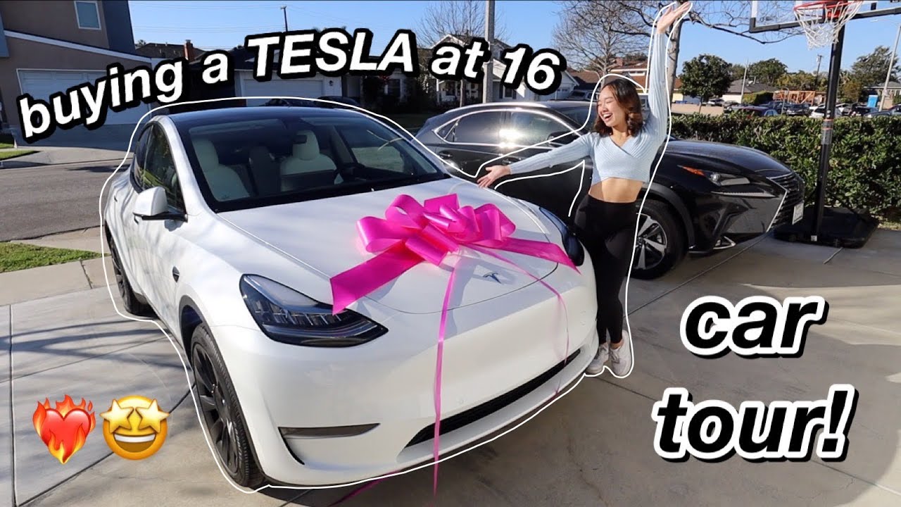Buying a Tesla at 16 🚗 | Car Tour & Vlog