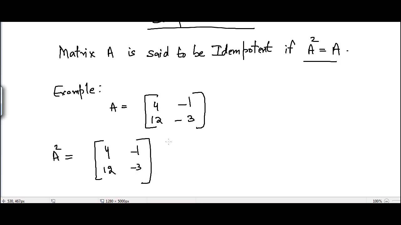 Idempotent Matrix: Definition & Explanation