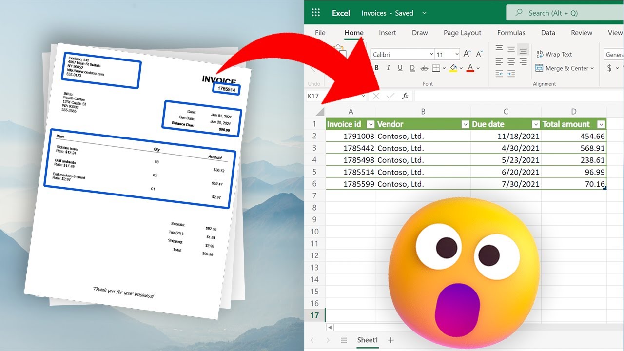 Automate Invoice Data Transfer to Excel in 1 Min π