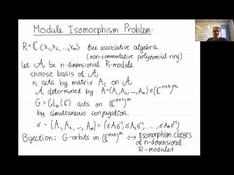 Harm Derksen, Invariant Theory and Complexity, 2025.01.28