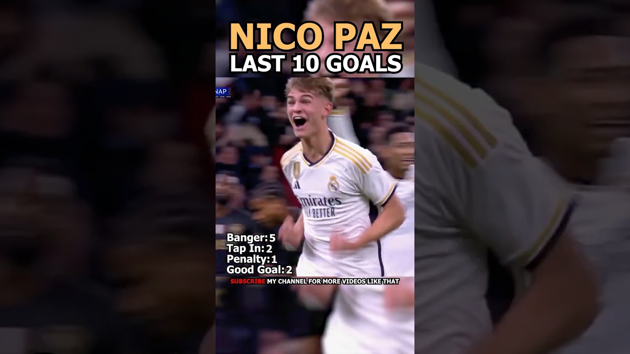 Nico Paz's Last 10 Goals ⚽