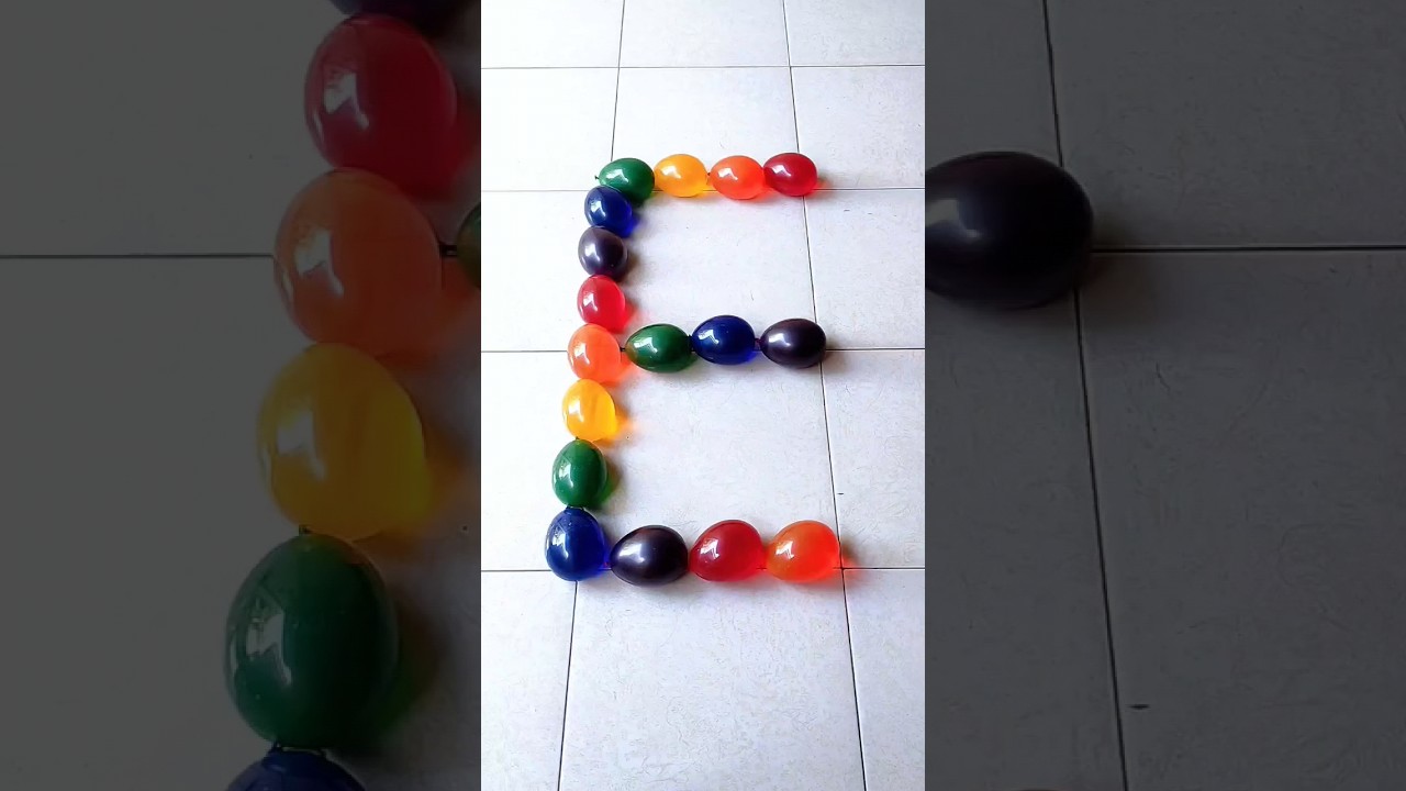 E Watercolor Balloon Pop Reverse Video 🎈