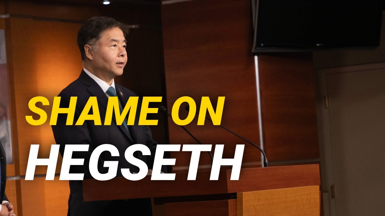 Hegseth Lied & Committed War Crimes | Ted Lieu Press