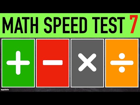 Math Speed Test #7 (25 Math Problems) - Addition Subtraction Multiplication Division Mental Maths