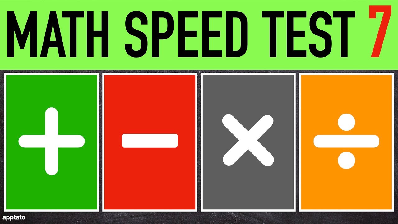 Challenge Your Math Skills with Speed Test #7! 🧠 (25 Problems)