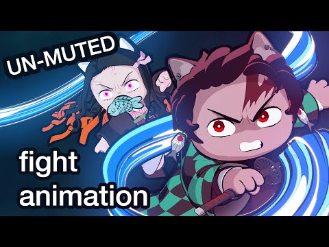 Demon Slayer CATS (animation) - Tanjirou vs Rui