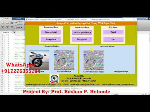 Image Encryption Using RSA Algorithm Matlab Project Source Code - Encryption Decryption Using RSA