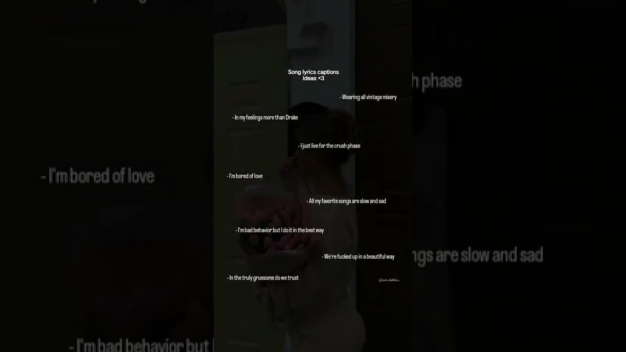 Creative Song Lyrics Captions 🎶