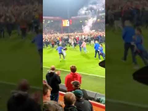 Nottingham forest vs afc bournemouth. pitch invasion