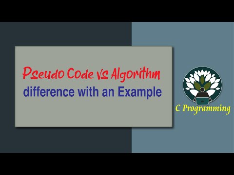 Pseudo Code vs Algorithm difference with an Example