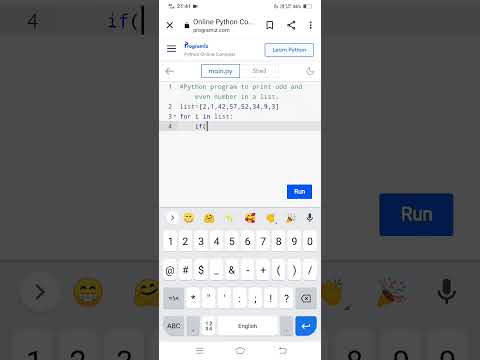 Python program to print odd and even number in a list.|#pythonprogram #list_program