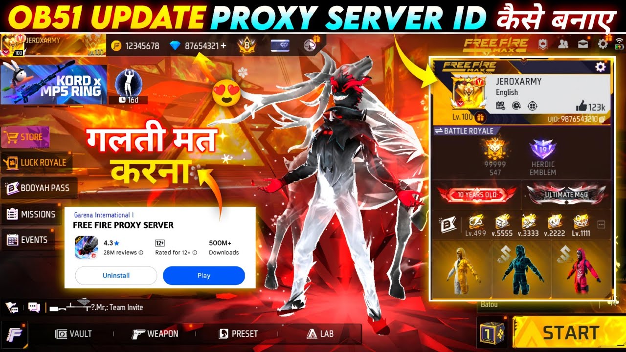 How to Download and Create Proxy Server ID After Update 🔥 | Free Fire New Event Guide