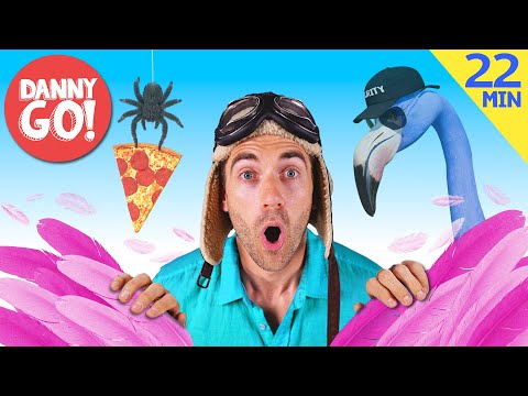 Flamingos, Pizza, Spiders + More! 🦩🍕🕷️ | Adventure Compilation | Danny Go! Songs for Kids
