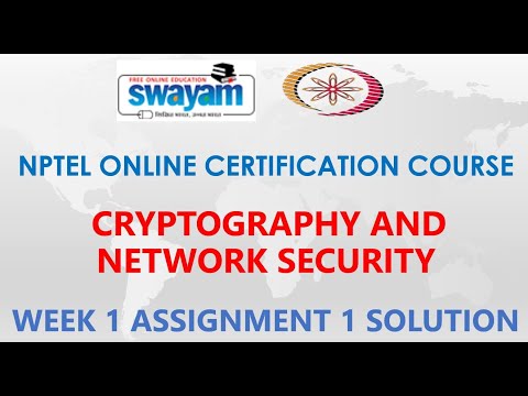 Cryptography and Network Security | NPTEL | Week1 | Assignment 1 Solution