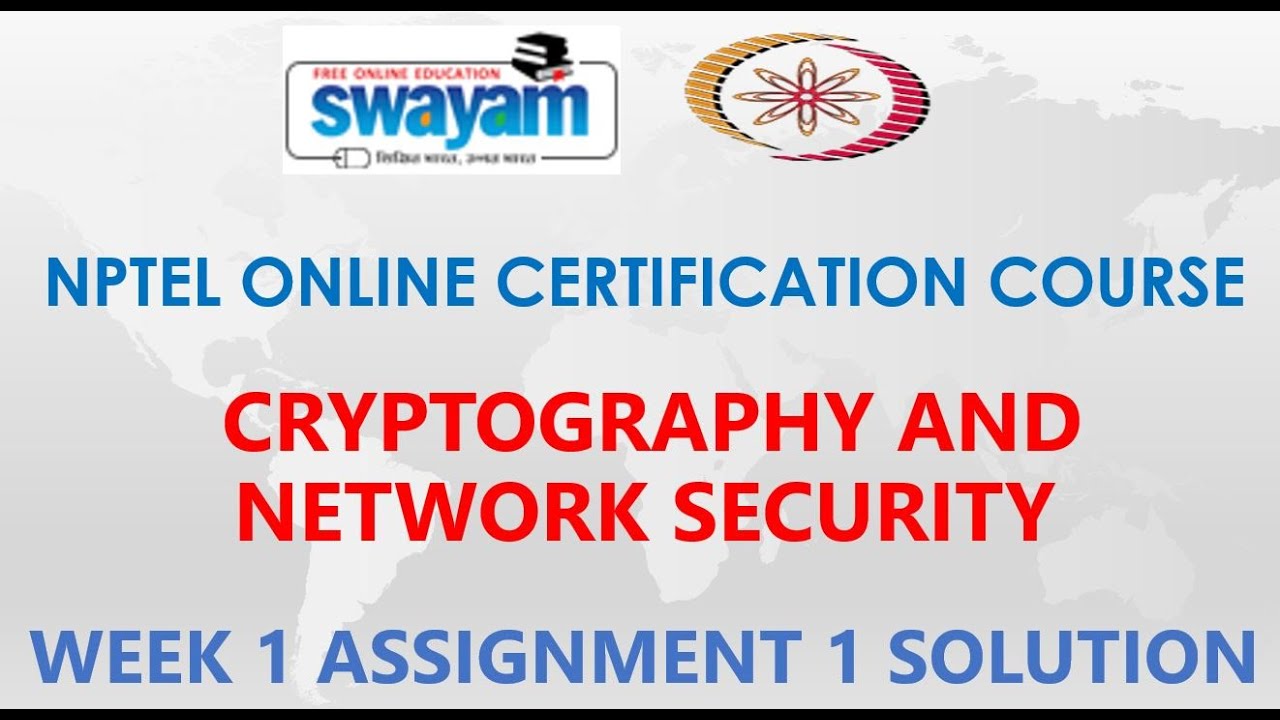 Cryptography & Network Security | Week 1 NPTEL Assignment Solutions 🔐