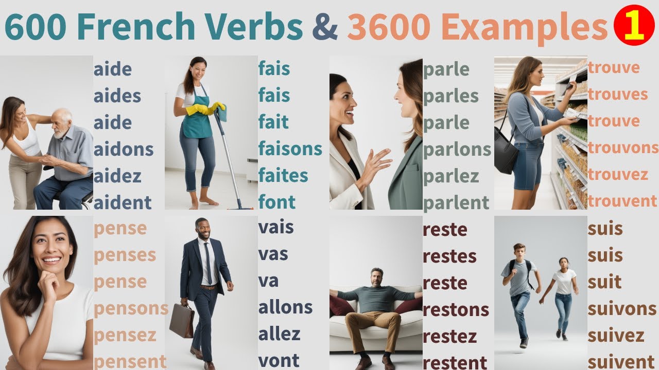 600 French Verbs with Examples & Conjugations 📚