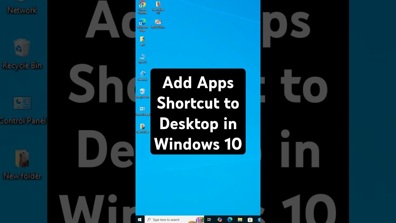 Create App Shortcuts on Windows 10 Desktop π₯οΈ