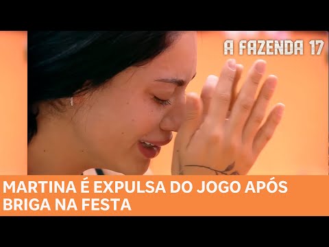 A FAZENDA 17: Martina é expulsa do jogo após confusão na festa