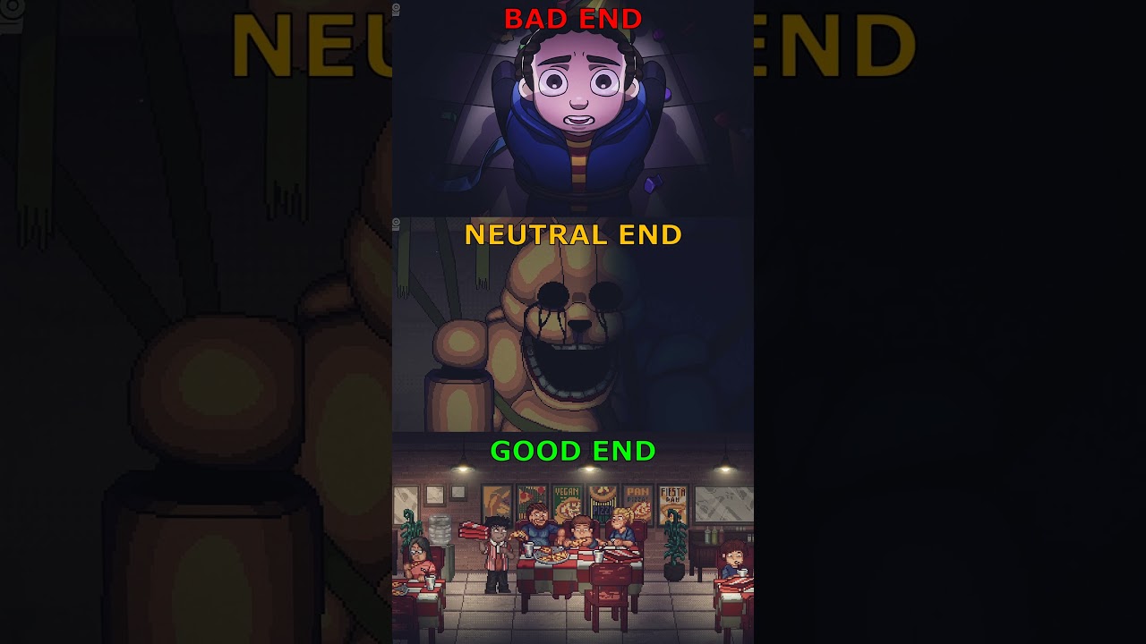 FNAF Into the Pit: All Endings Revealed 🎮