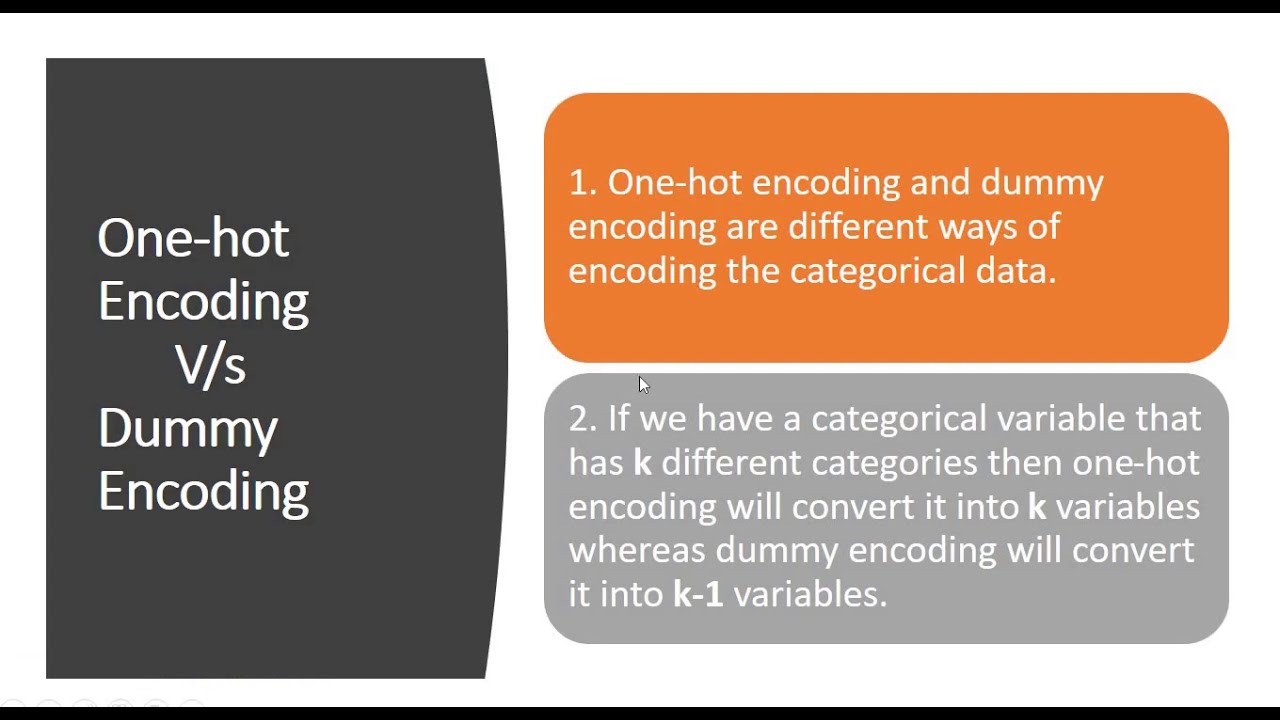 One-hot vs Dummy Encoding in Machine Learning