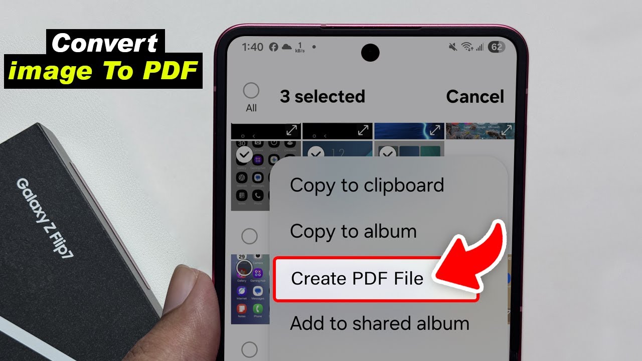 Easily Convert Photos to PDF on Samsung Galaxy Z Flip 7 📱