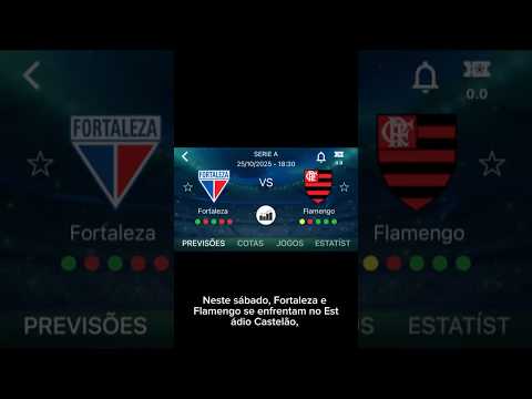 FORTALEZA X FLAMENGO 25/10/2025 #palpites #futebol #apostasesportivas #fortaleza #flamengo