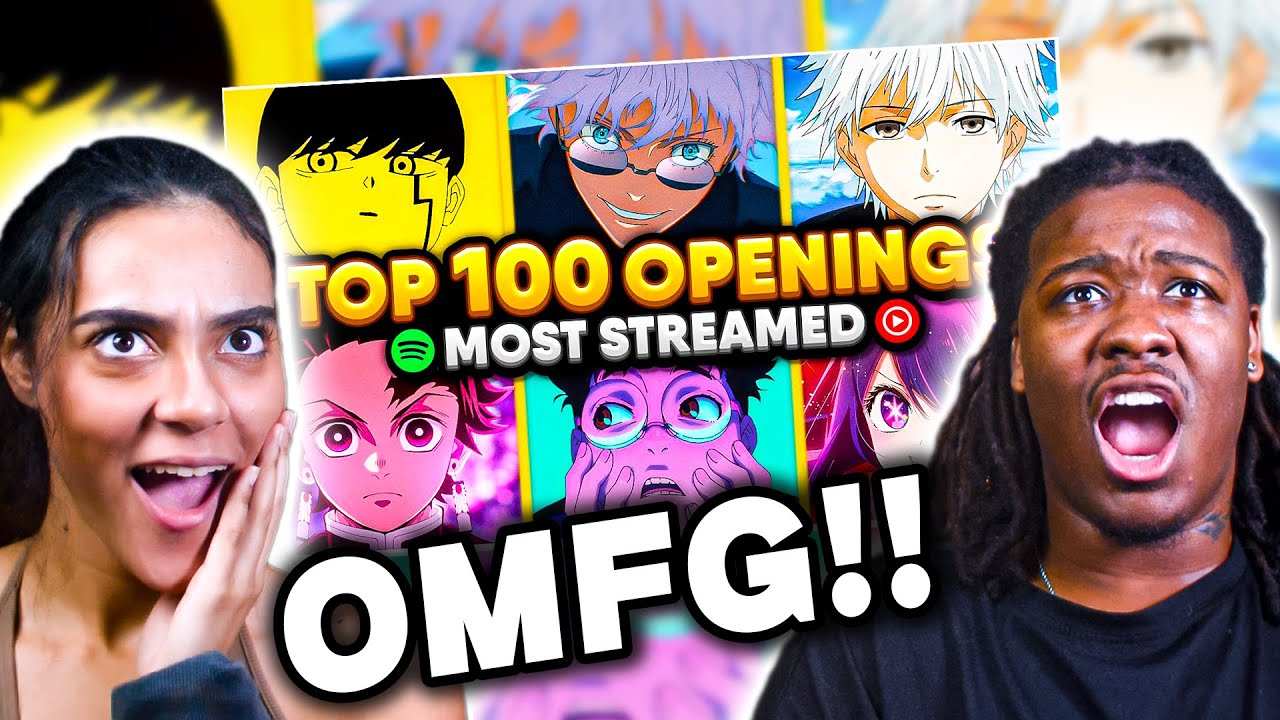Anime Noobs React to Top 100 Streamed Openings 🎥