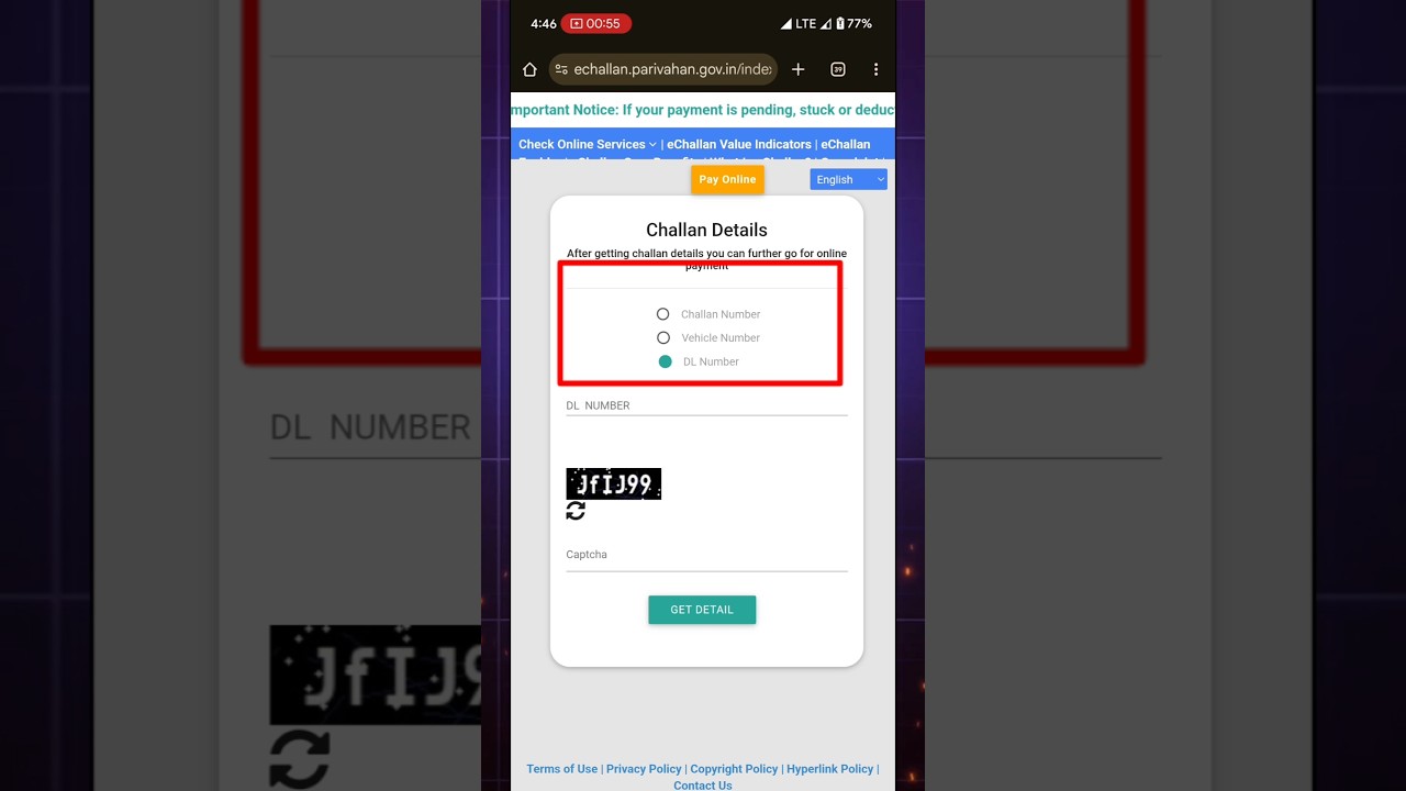 Check E-Challan Details Online 2025 π