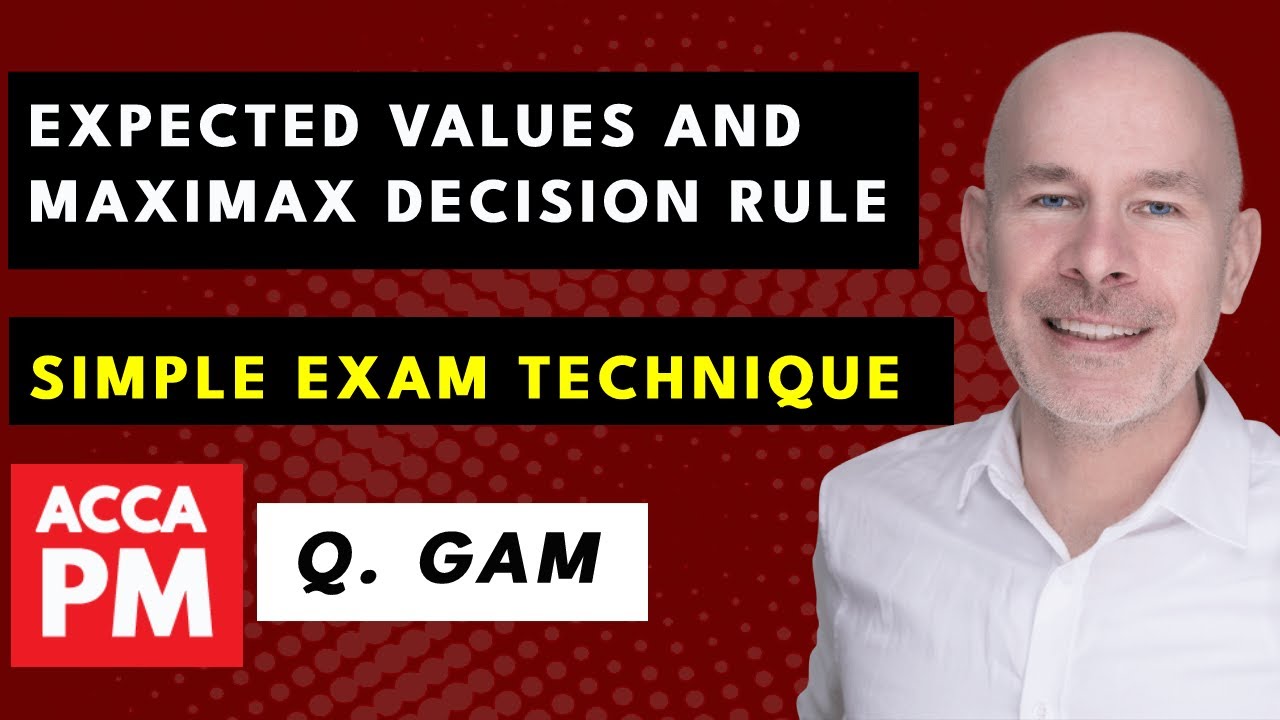 How to calculate Expected Values, MaxiMax and Maximin | ACCA PM / F5 | Question Gam