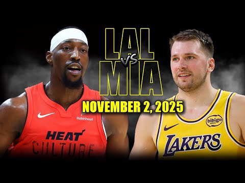 Los Angeles Lakers vs Miami Heat Full Game Highlights - November 2, 2025 | NBA Season