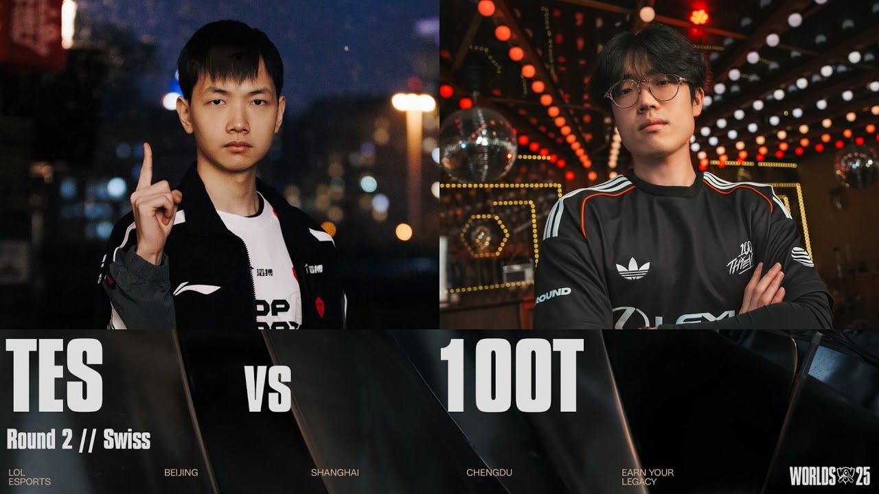 TES vs 100T | Worlds 2025 Swiss Stage Game 1