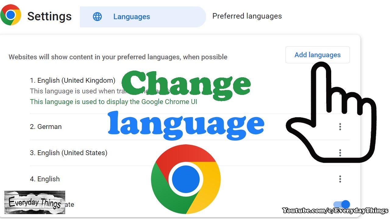 Change Language in Google Chrome 🌐