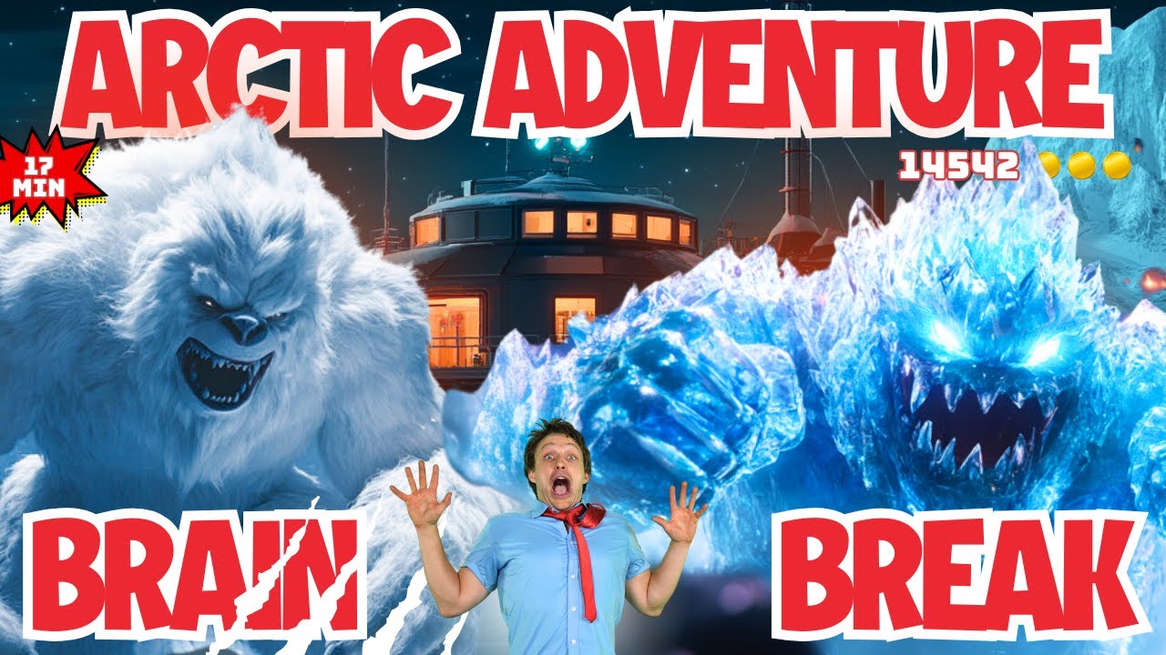 17 Min Arctic Adventure 🥶 | Kids Brain Break, Workout and Fun PE Game