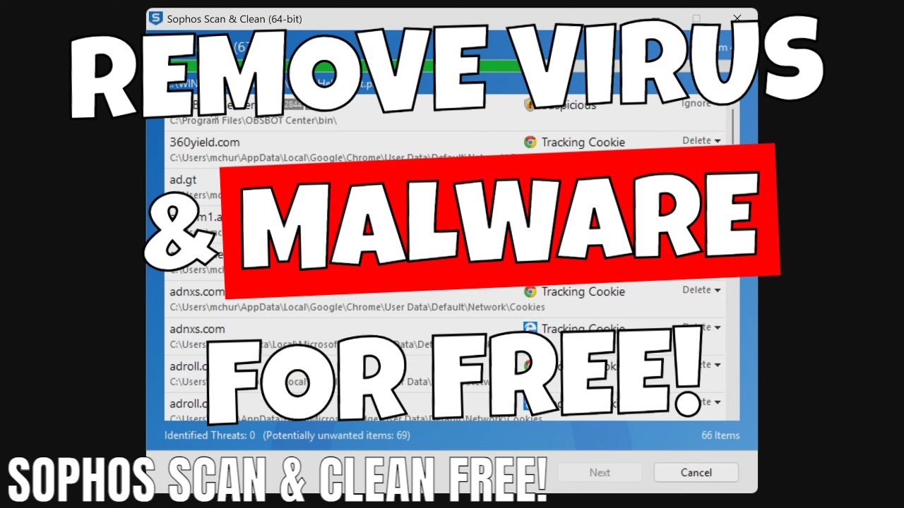 Free Portable Sophos Scan & Clean for Virus, Rootkit, Malware, and Adware Removal