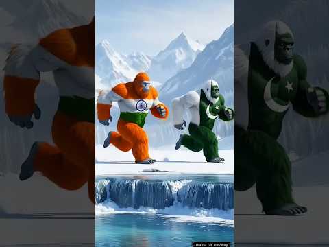 India 🇮🇳 Vs Pakistan 🇵🇰 Yeti's Fight Who Will Win? #ai #india #pakistan