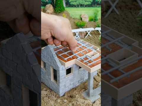 How to Build a One-Story Mini House with Two Front Columns at Home Part 1