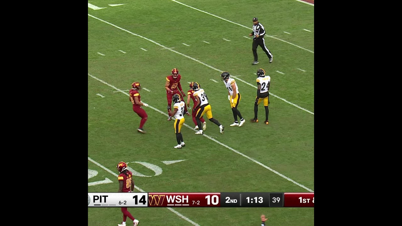 Luke McCaffrey Makes a 23-Yard Catch Against Steelers 🏈