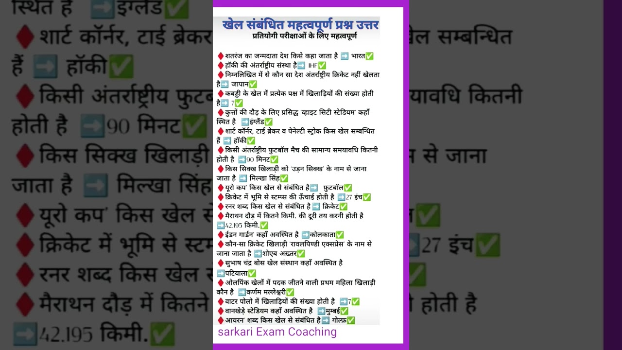 Top Sports GK Questions & Answers 🏆