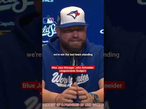 Blue Jays Manager John Schneider on Dodgers Winning World Series