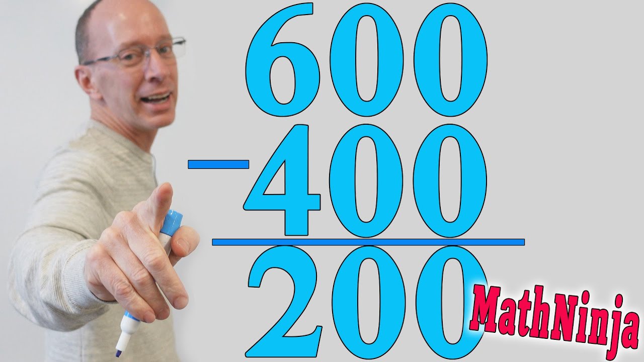 Subtract Hundreds from Three-Digit Numbers – 1st to 3rd Grade Math